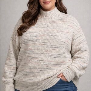 Old Navy Women’s XL Speckled Knit Mock Neck Sweater